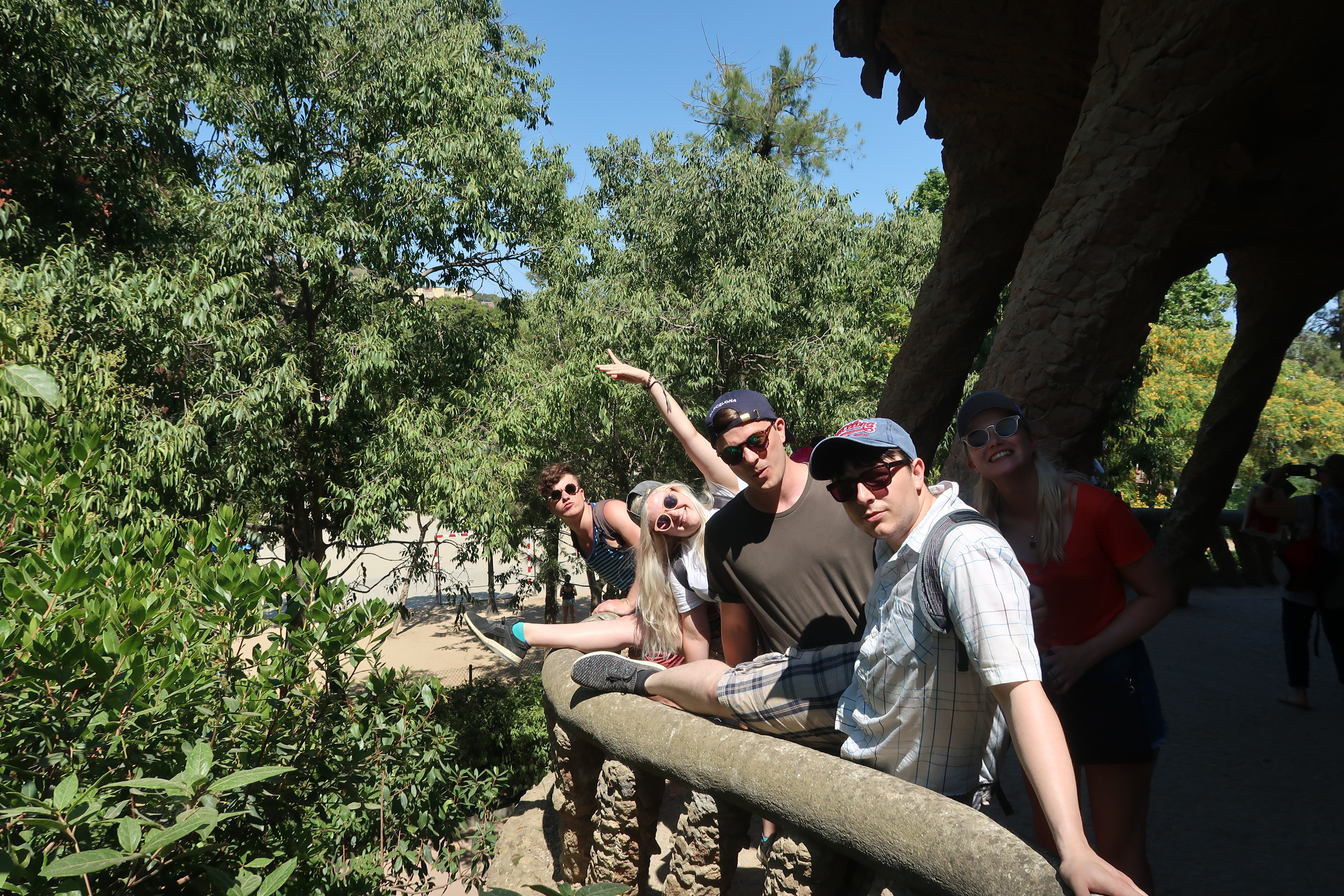 Friends in Parc Guell Barcelona