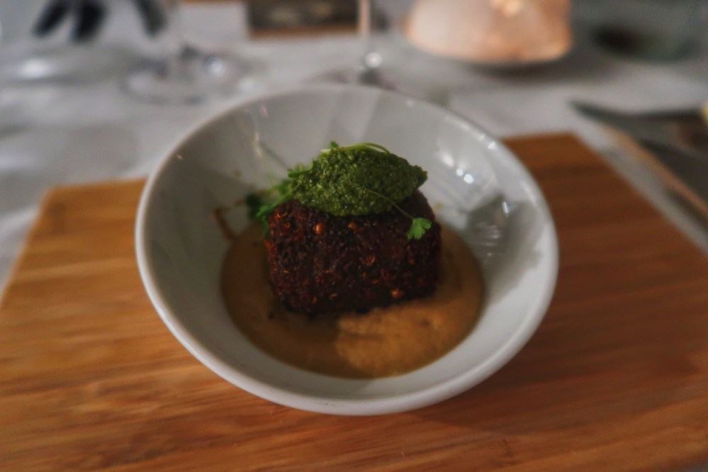 Squirrel boudin at The Elderflower restaurant, Lymington