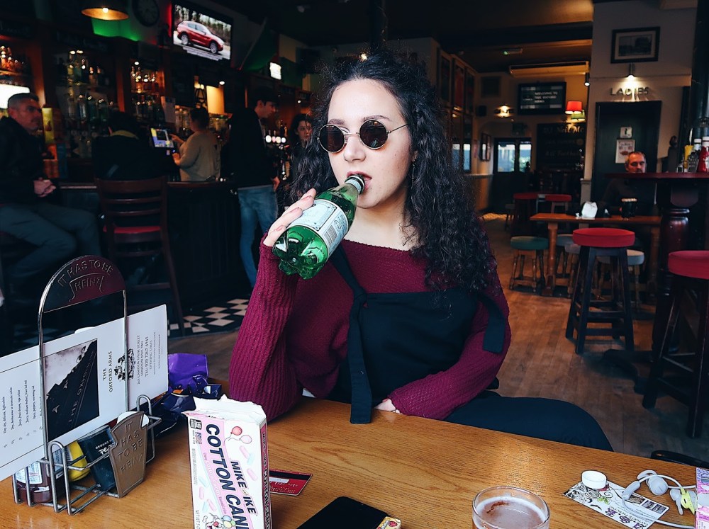 Sat in a pub in Camden