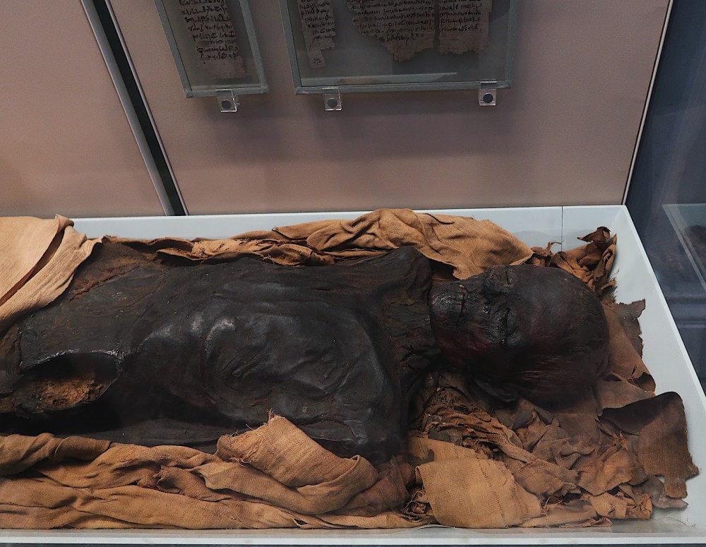 Mummified body in the British Museum, London