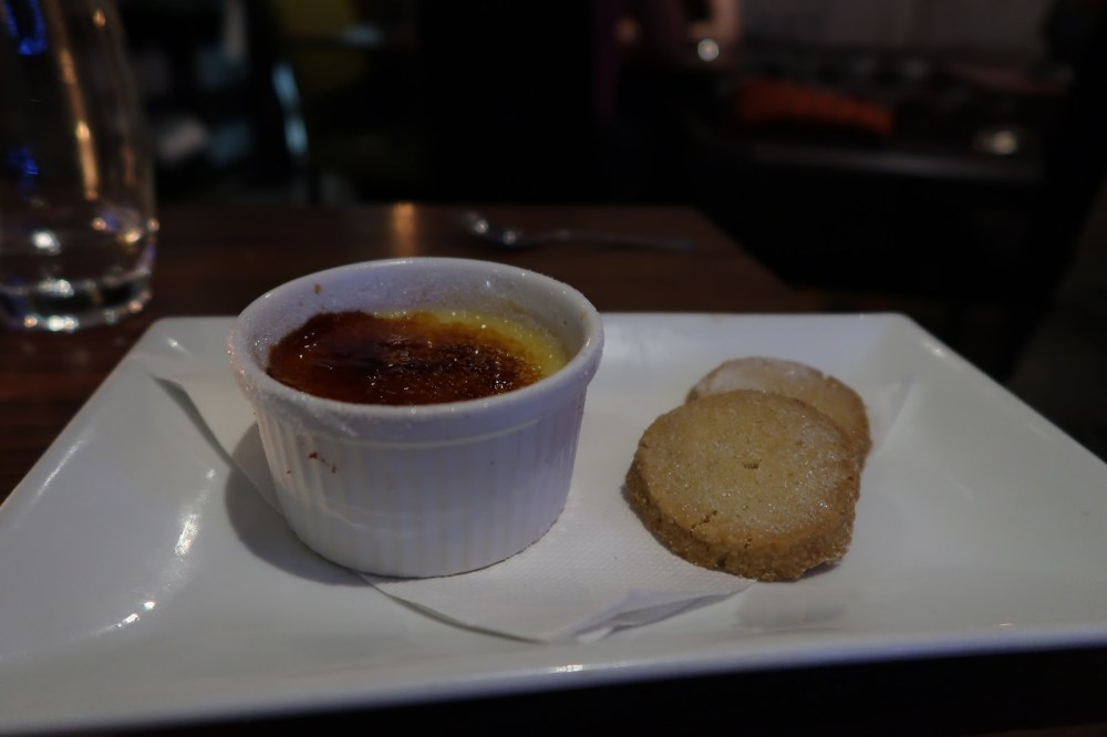 Creme brulee, shortbread