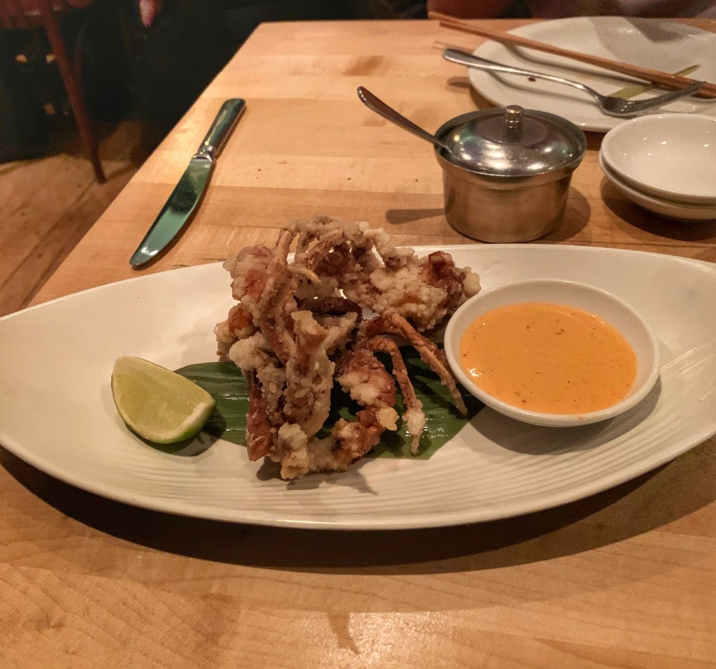 soft shell crab at Shackfuyu, London