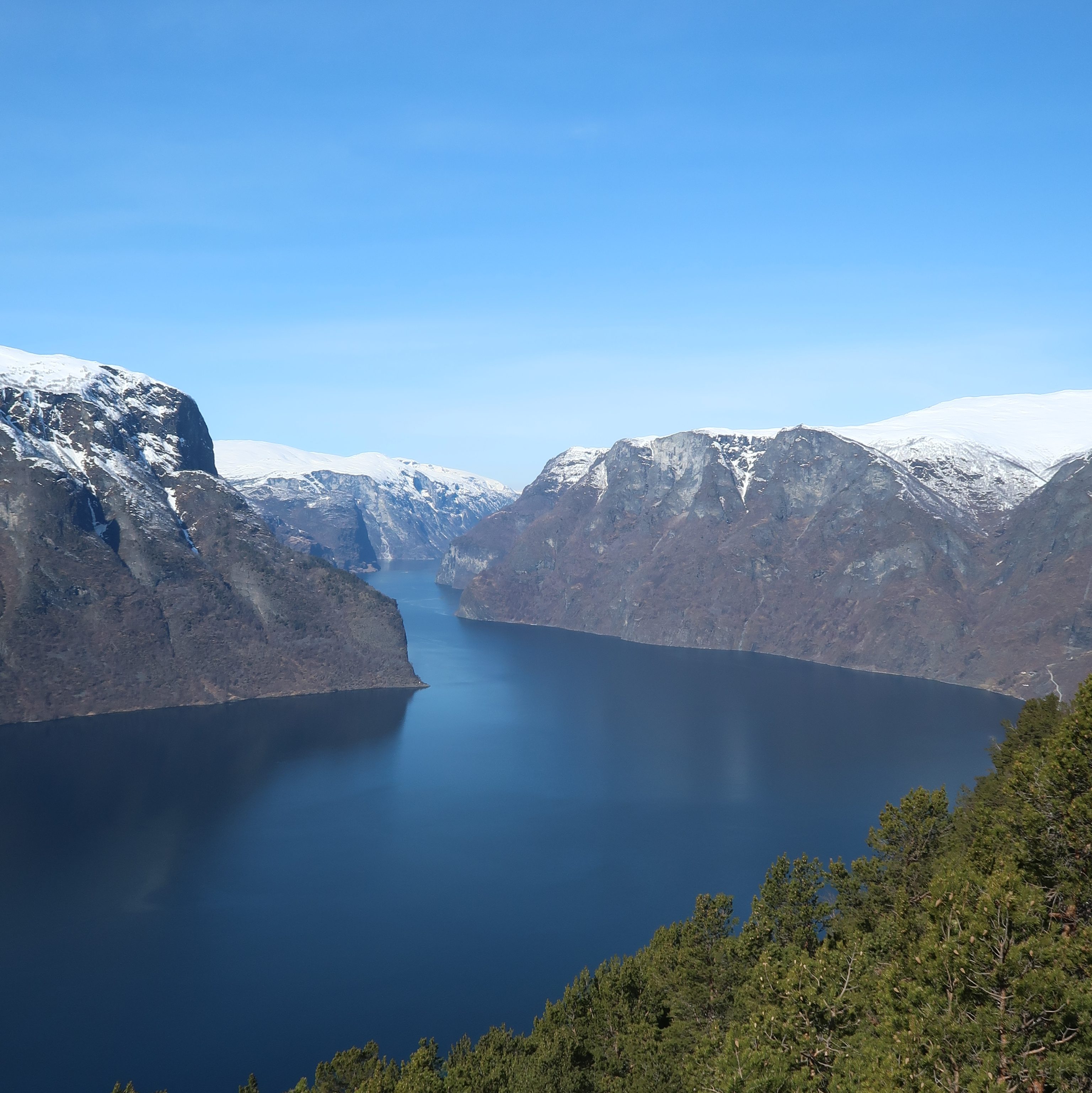View of fjord from Stegastein viewpoint